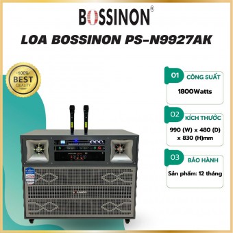 LOA TỦ ĐIỆN 4 TẤC ĐÔI BOSSINON PS-N9927AK _Kích thước: 990(W) x 480(D) x 830(H) mm _Công suất: 1.800 Watts - Bảo hành chính Hãng 12 tháng